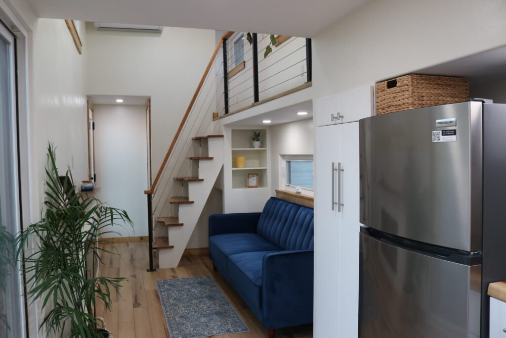 Frontier Tiny Homes, Felicity model combines minimalist design with cozy Hygge.